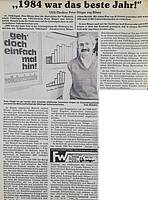 Zeitungsbericht, 1984