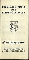 Erstausgabe des Programmheftes VHS, 1958